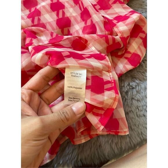 Cabi‎ houndstooth chiffon blouse size xsmall - Picture 5 of 5